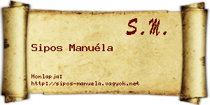 Sipos Manuéla névjegykártya